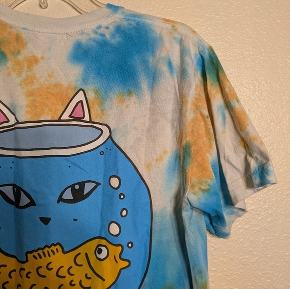 rip N Dip Colorful Cat Graphic T-Shirt Size Large Pre-owned - Picture 5 of 7